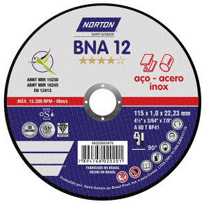 Disco de corte para metal 4-1/2" x 3/64" x