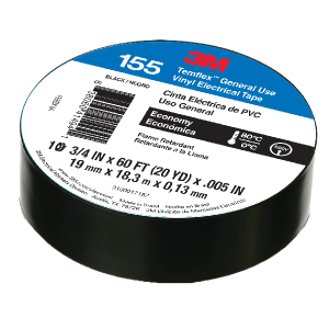 Cinta aislante temflex negro 155 3M
