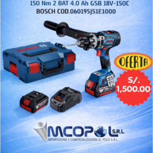 ATORNILLADOR/TALADRO BOSCH GSB 18V-150C 2B+LBOX 06019J51E1000